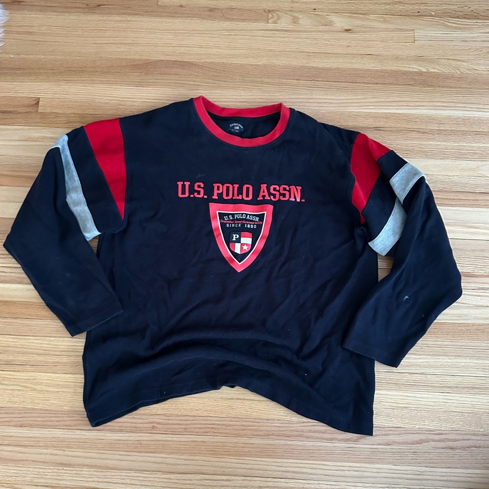 U.S. Polo Assn. Oversized Crewneck Long Sleeve Sweater